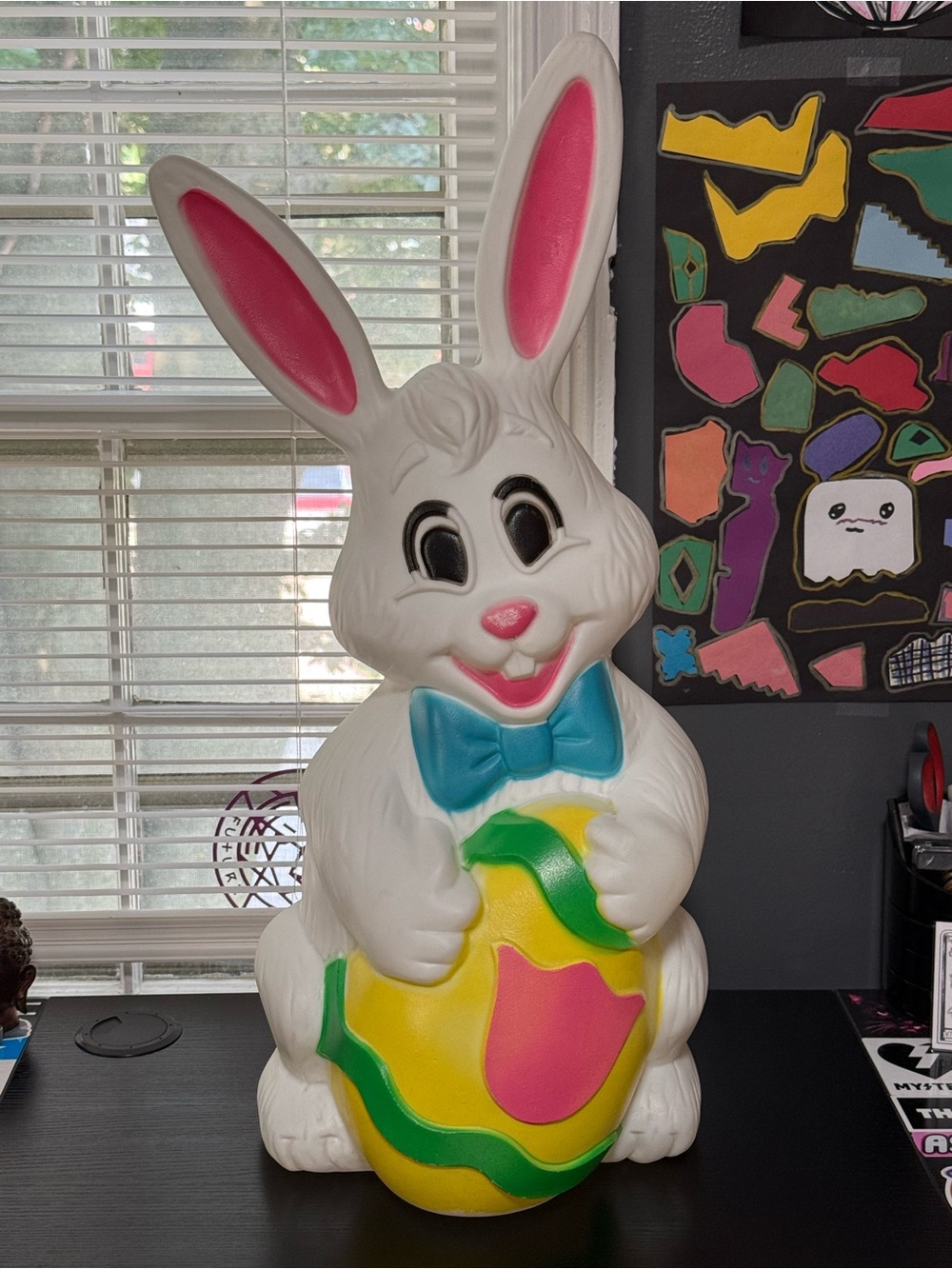 Vintage 27” Sun Hill Easter Bunny Blow Mold Indoor/Outdoor Decoration (No Light)